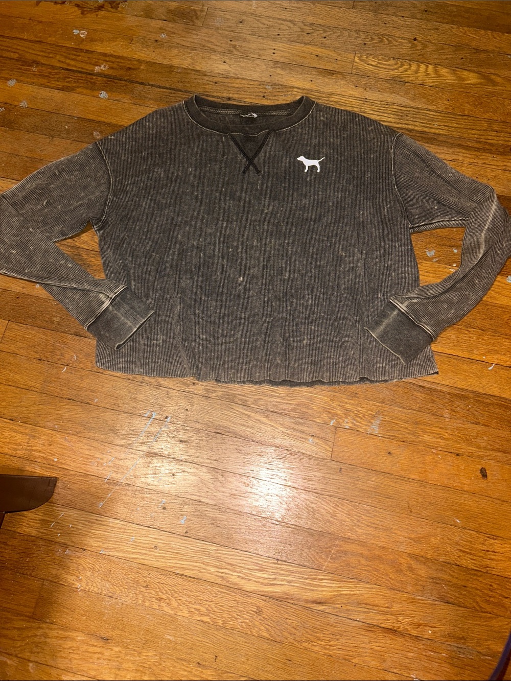 Pink Victoria’s Secret waffle knit top